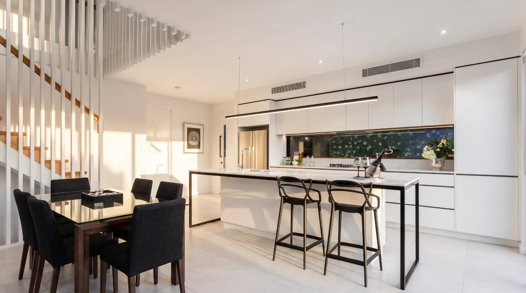 Ducted air conditioning in kitchen area